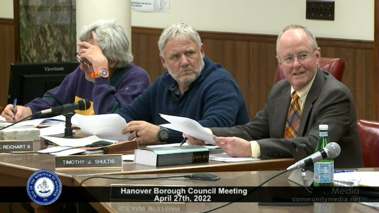 Hanover Borough Council Meeting – 4/27/2022