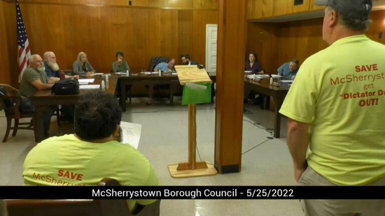 McSherrystown Borough Council Meeting – 5/25/2022