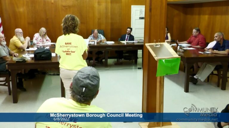 McSherrystown Borough Council Meeting – 6/8/2022