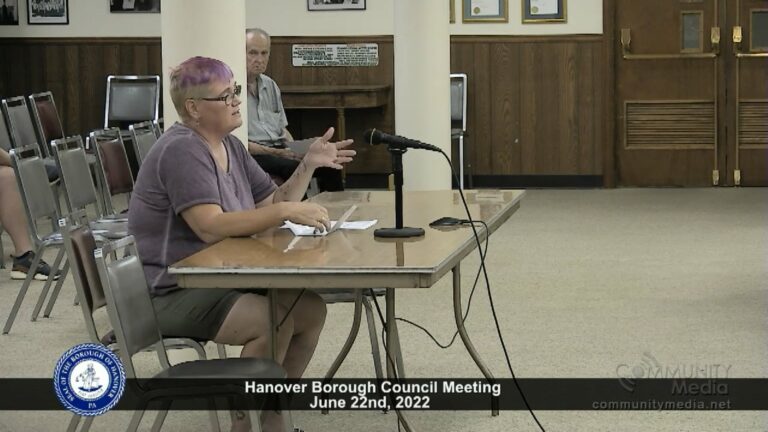 Hanover Borough Council Meeting – 6/22/2022