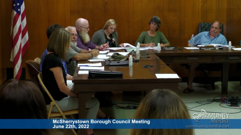 McSherrystown Borough Council Meeting – 6/22/2022