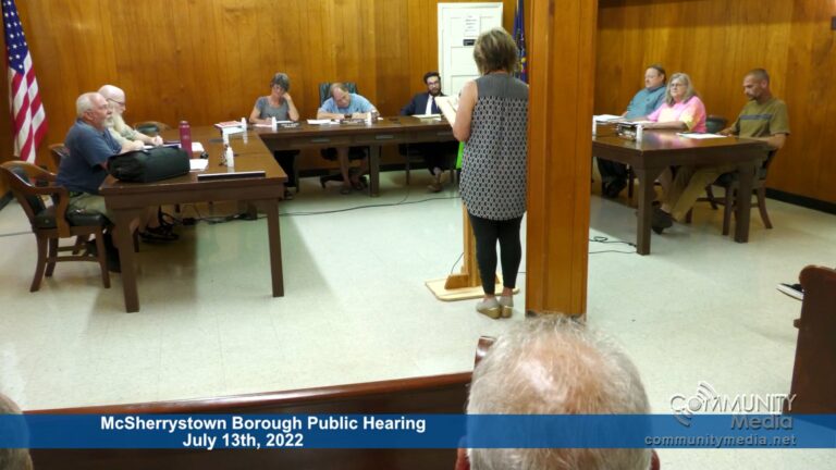 McSherrystown Borough Council Meeting – 7/13/2022