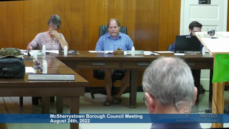 McSherrystown Borough Council Meeting – 8/24/2022