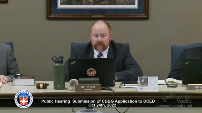 Gettysburg Borough Public Hearing of CDBG Application to DCED – 10/24/2022