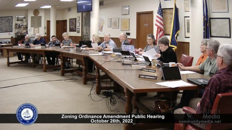 Hanover Borough Zoning Ordinance Amendment Public Hearing – 10/26/2022