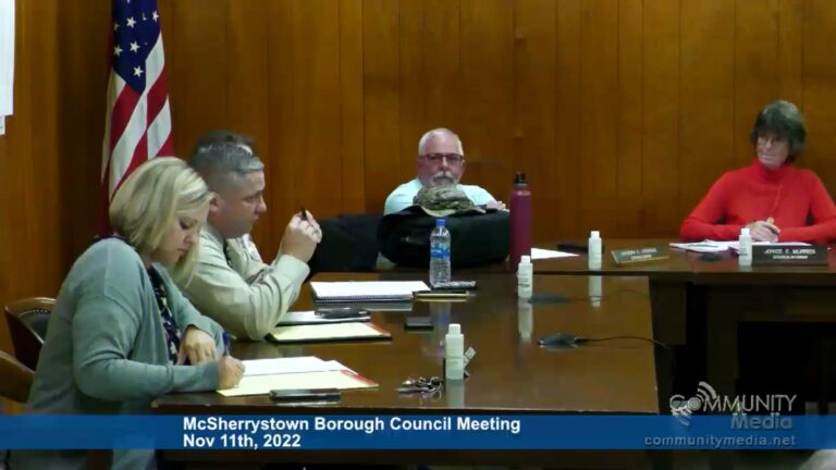 McSherrystown Borough Council Meeting – 11/9/2022