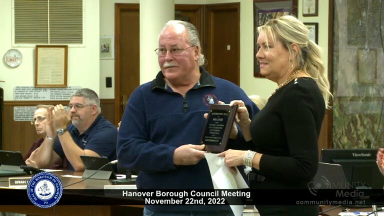 Hanover Borough Council Meeting – 11/22/2022