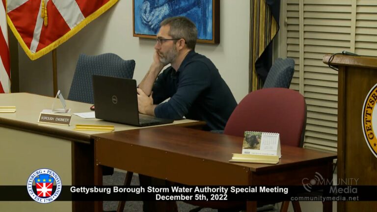 Gettysburg Storm Water Authority Special Business Meeting – 12/5/2022