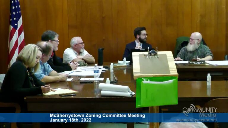 McSherrystown Zoning Committe Meeting – 1/18/2023