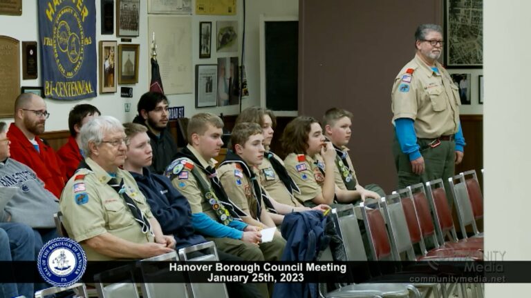 Hanover Borough Council Meeting – 1/25/2023