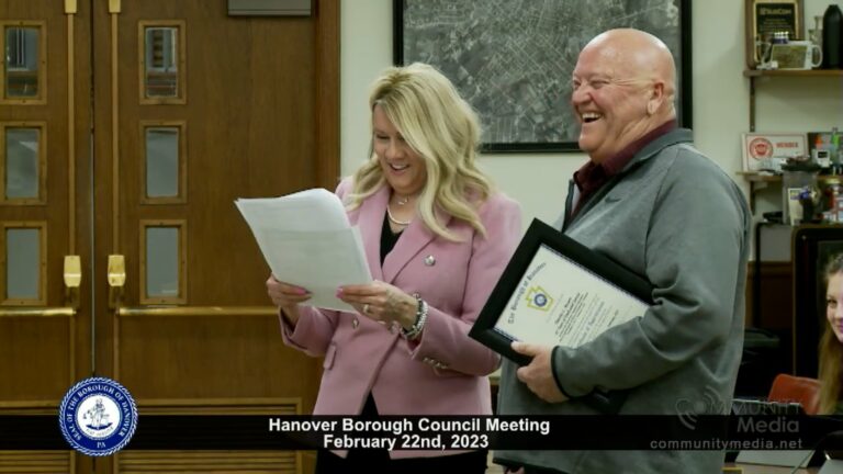 Hanover Borough Council Meeting – 2/22/2023