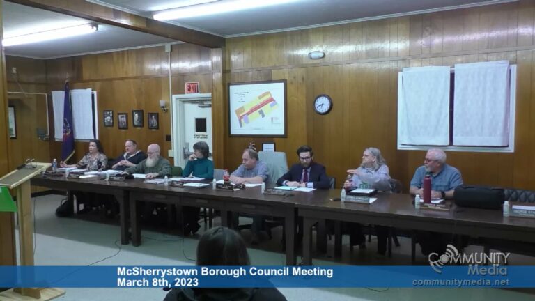 McSherrystown Borough Council Meeting – 3/8/2023
