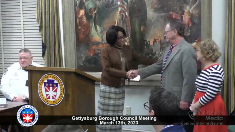 Gettysburg Borough Council Meeting – 3/13/2023