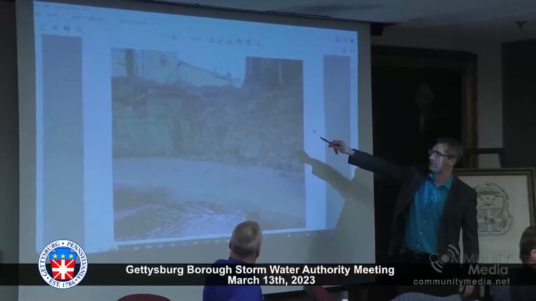 Gettysburg Storm Water Authority Meeting – 3/13/2023