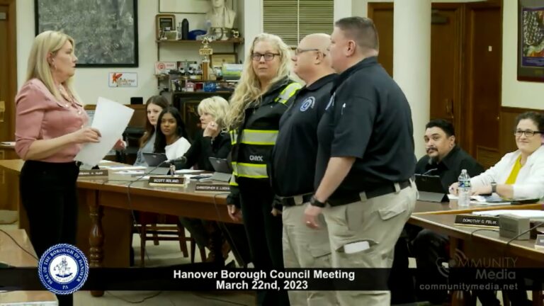 Hanover Borough Council Meeting – 3/22/2023