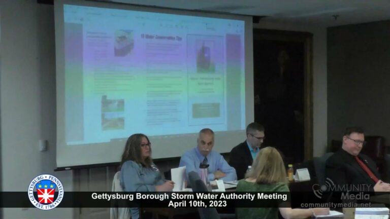 Gettysburg Storm Water Meeting 4/10/2022