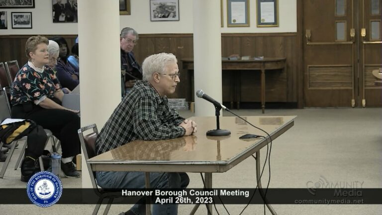 Hanover Borough Council Meeting – 4/26/2023