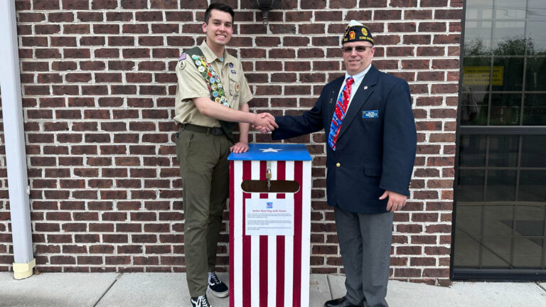 Scout builds flag retirement boxes for local organizations