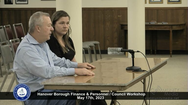 Hanover Borough Finance & Personnel / Council Workshop – 5/17/2023