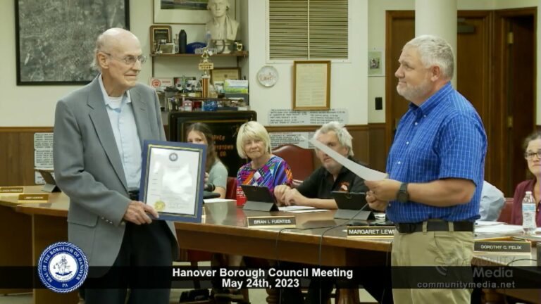 Hanover Borough Council Meeting – 5/24/2023