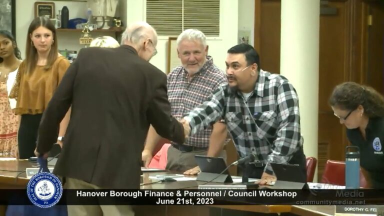 Hanover Borough Finance & Personnel / Council Workshop – 6/21/2023
