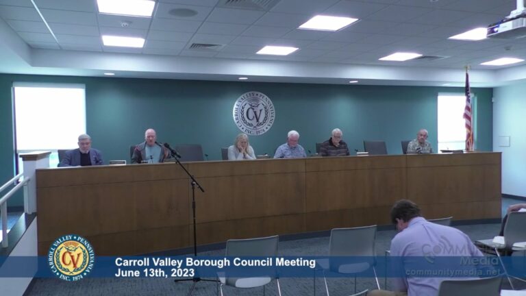 Carroll Valley Borough Council Meeting – 6/13/2023