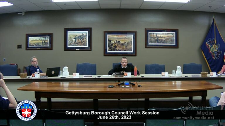 Gettysburg Borough Council Work Session – 6/26/2023