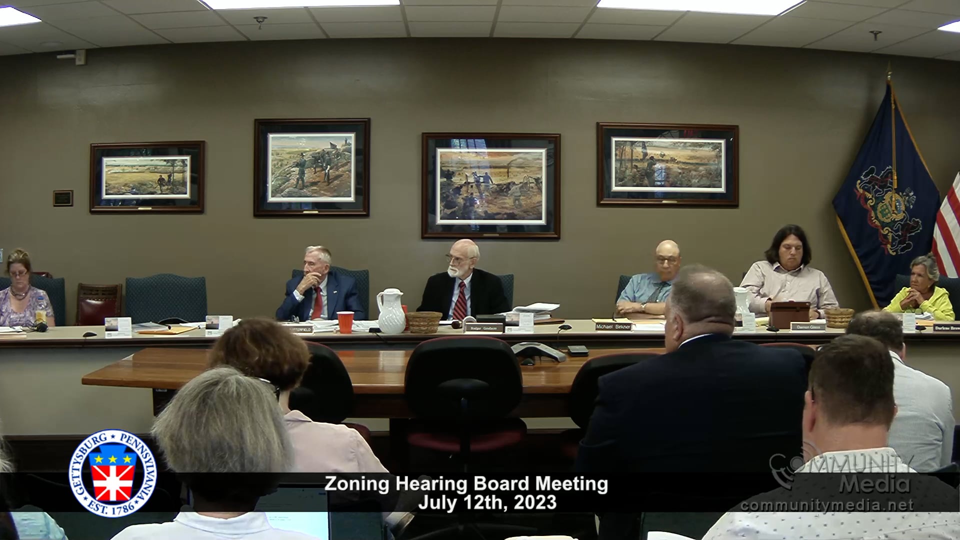 Gettysburg Borough Zoning Hearing Board Meeting – 7/12/2023