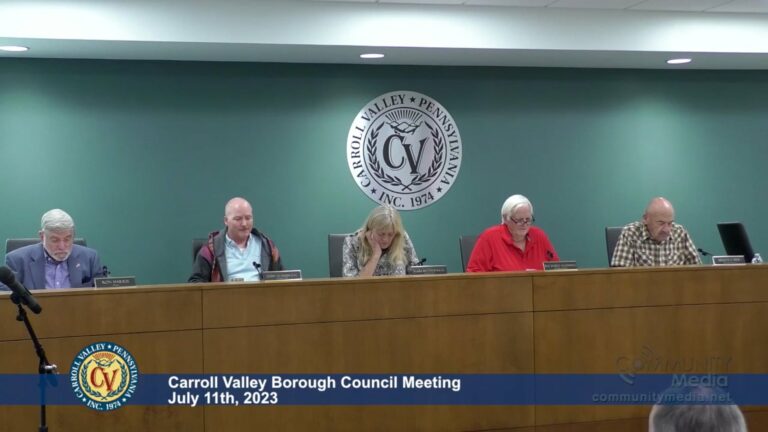 Carroll Valley Borough Council Meeting – 7/11/2023