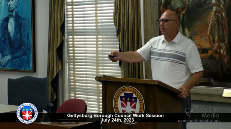 Gettysburg Borough Council Work Session – 7/24/2023