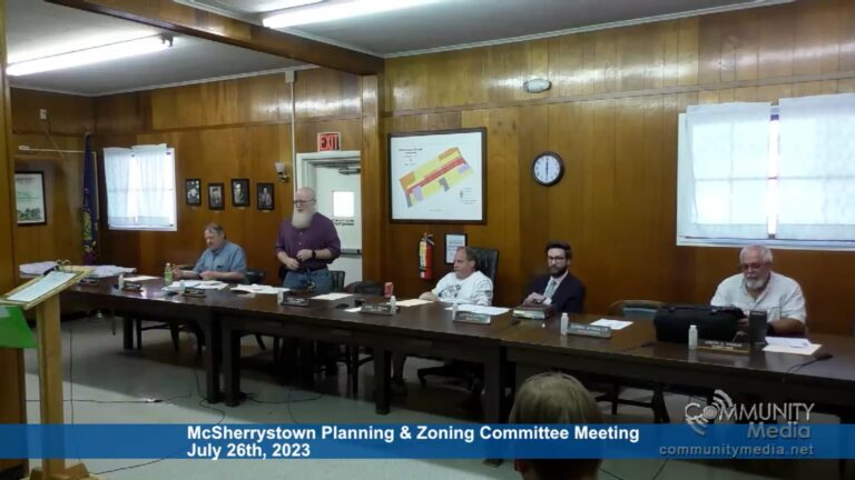 McSherrystown Borough Meetings – 7/26/2023