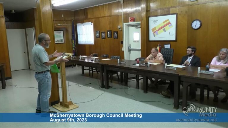 McSherrystown Borough Council Meeting – 8/9/2023