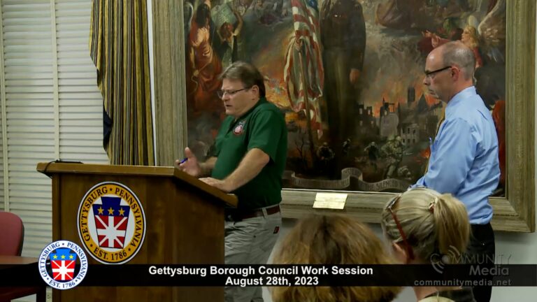 Gettysburg Borough Council Work Session – 8/28/2023