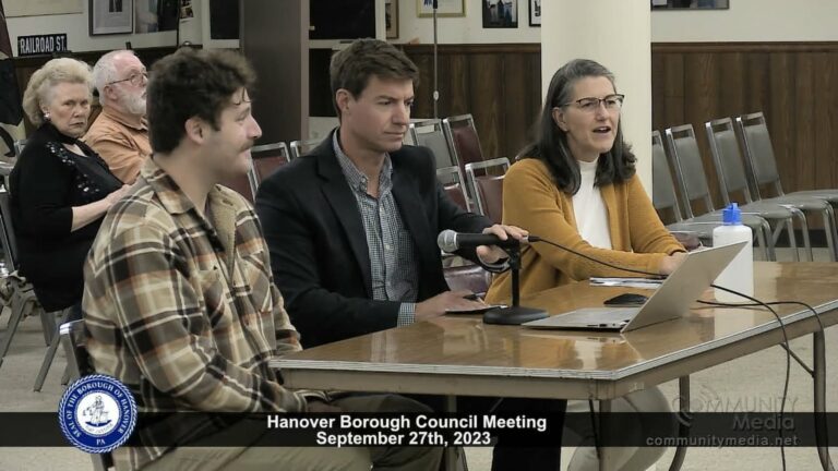 Hanover Borough Council Meeting  – 9/27/2023