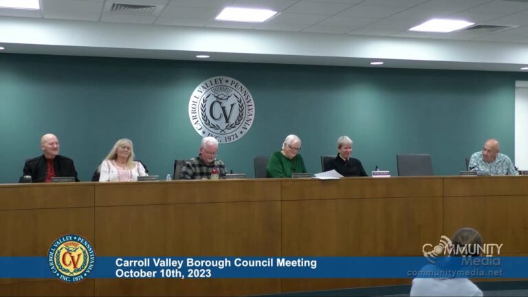 Carroll Valley Borough Council Meeting – 10/10/2023
