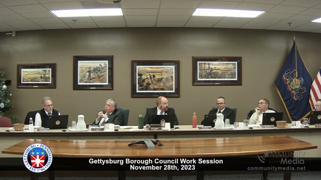 Gettysburg Borough Council Workshop – 11/28/2023