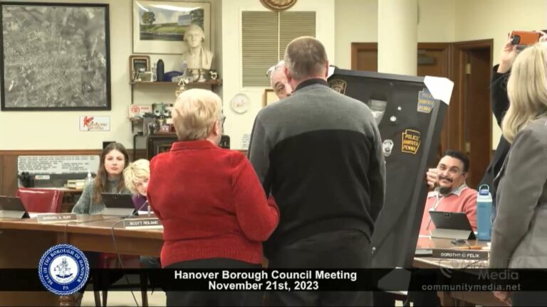 Hanover Borough Council Meeting – 11/21/2023
