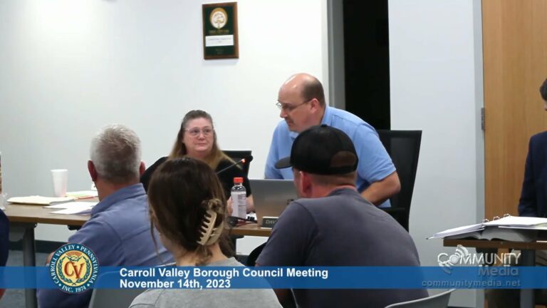 Caroll Valley Borough Council Meeting 11/14/2023
