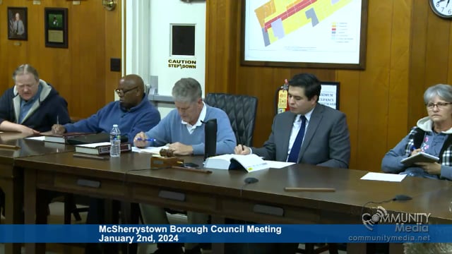 McSherrystown Reorganization Meeting – January 2nd, 2024