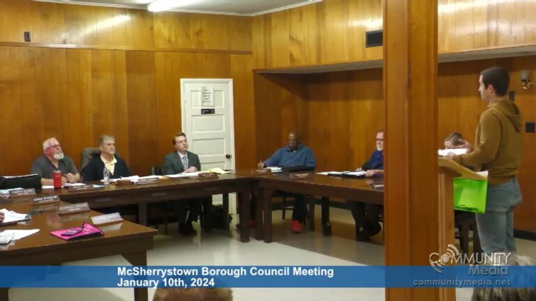 McSherrystown Borough Council Meeting – 1/10/2024