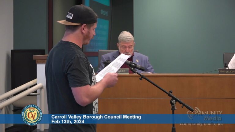 Carroll Valley Borough Council Meeting – 02/13/2024