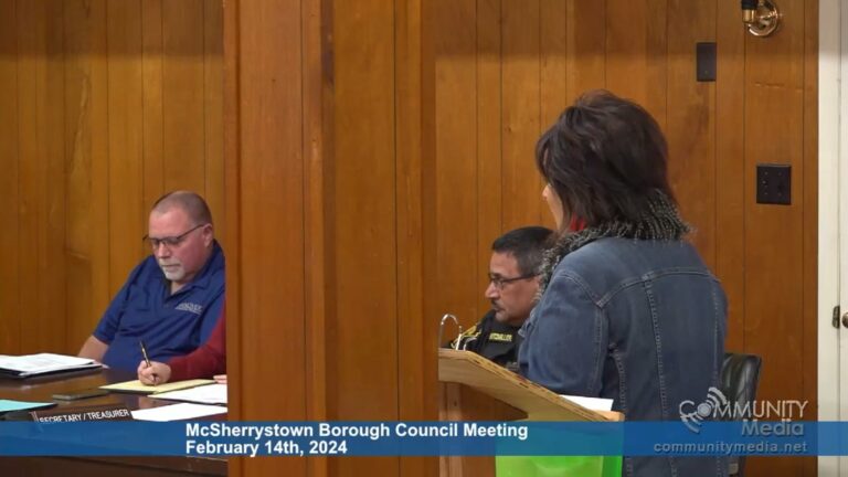 McSherrystown Borough Council Meeting – 02/14/2024