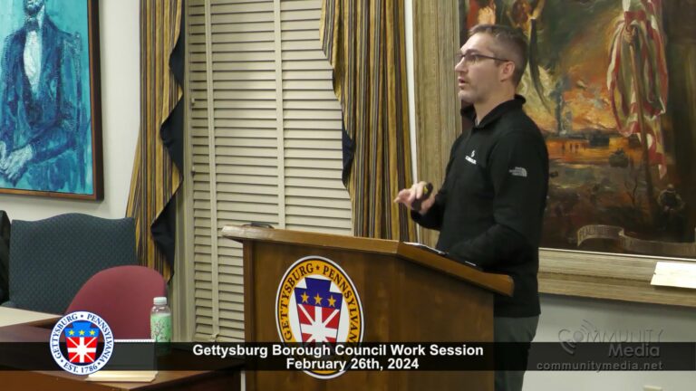 Gettysburg Borough Council Work Session – 2/26/2024