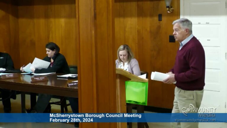 McSherrystown Borough Council Meeting – 2/28/2024