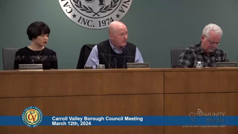Carroll Valley Borough Council Meeting – 3/12/2024