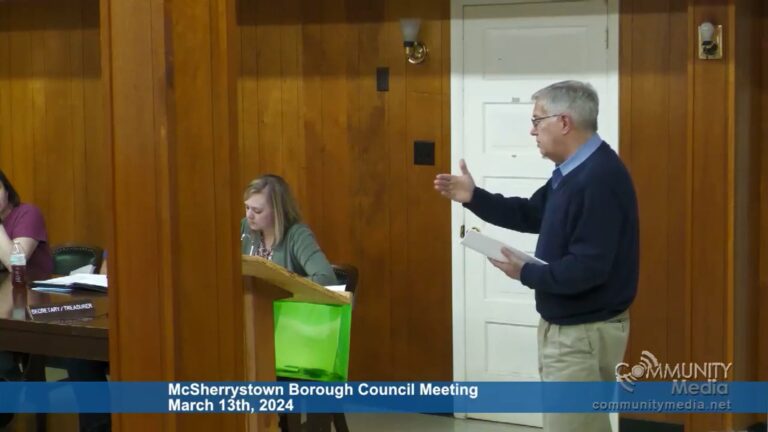 McSherrystown Borough Council Meeting – 03/13/2024