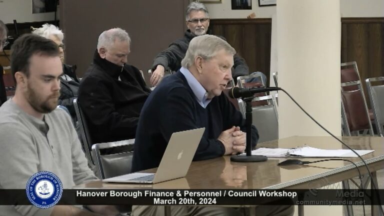 Hanover Borough Finance & Personnel / Council Workshop – 3/20/2023