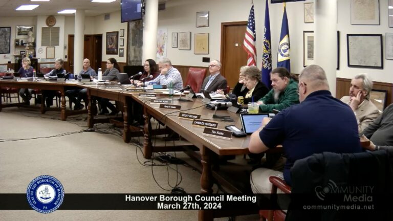 Hanover Borough Council Meeting – 3/27/2024