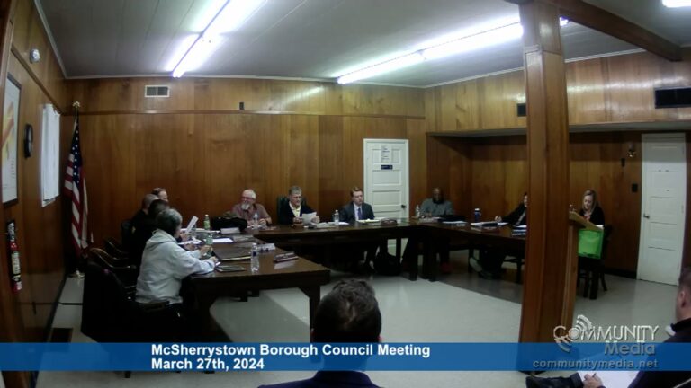 McSherrystown Borough Council Meeting – 3/27/2024