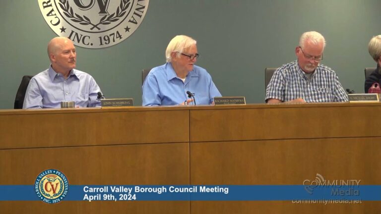 Carroll Valley Borough Council Meeting – 04/09/2024